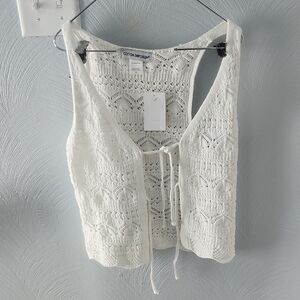 Cotton Emporium Cream Lace Tank Top